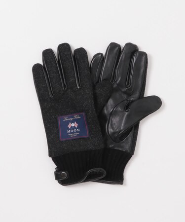 MOONツイードレザーグローブ