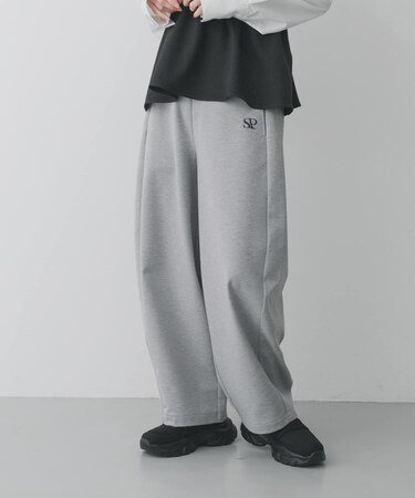 ワンポイントシシュウスウェットパンツ