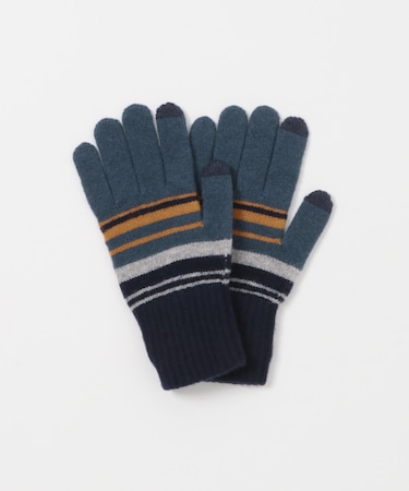 ボーダーニットグローブ(スマホ対応)