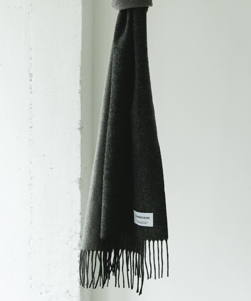 カシミヤブレンドパネルマフラー