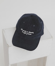 エンブロイダリーコーデュロイCAP