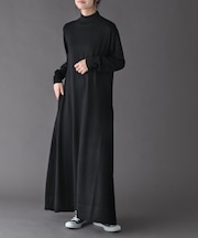 FORK&SPOON ハイネックフレアニットワンピース