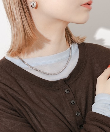 ステンレスボールチェーンネックレス