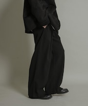 ジャージメルトンタックワイドパンツ