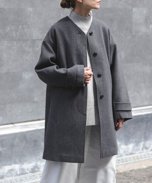 FORK&SPOON ウールノーカラーコート｜アーバンリサーチの通販｜&mall