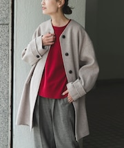 FORK&SPOON　ウールノーカラーコート