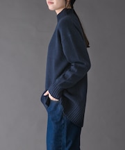 FORK&SPOON ハイネックロングニット