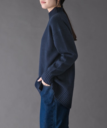 FORK&SPOON　ハイネックロングニット