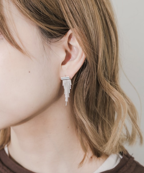 メタルフリンジピアス