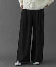 FORK&SPOON　ウールライクツータックワイドパンツ