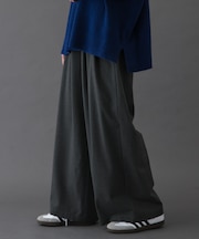 FORK&SPOON　ウールライクツータックワイドパンツ