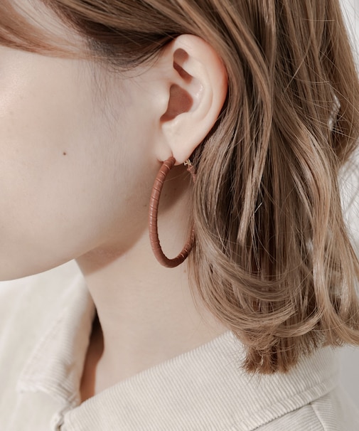 コードラップビッグフープピアス