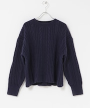 FORK&SPOON　ケーブルニットプルオーバー