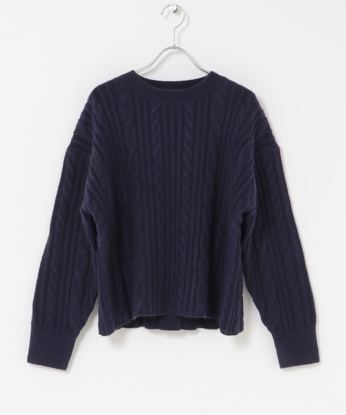 FORK&SPOON　ケーブルニットプルオーバー