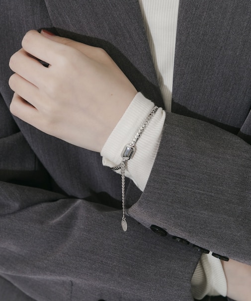 フラットチェーンスライドブレスレット