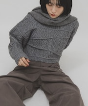 MIXケーブルショートニット