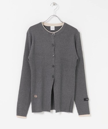 YENN　WOOL RIB CREW CARDIGAN
