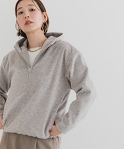 F by ROSSO　シャギーフリースハーフZIPパーカー