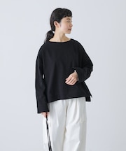 コットンボートネックカットソー