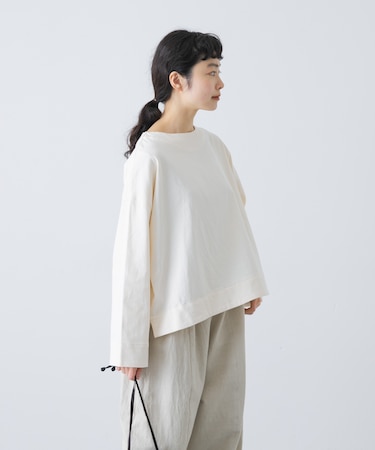 コットンボートネックカットソー