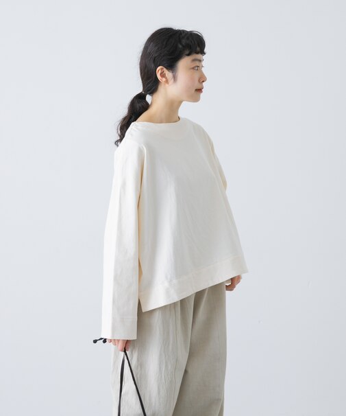 コットンボートネックカットソー