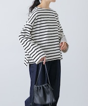 コットンボートネックカットソー