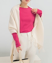 コットンカシミヤクルーネックカットソー