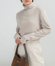 コットンカシミヤハイネックカットソー