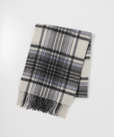 カシミヤチェックストール