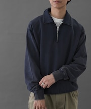 FORK&SPOON　サンブリーチハーフジップスウェット