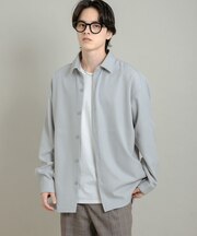 『UR TECH』ヘリンボーンレギュラーカラーシャツ