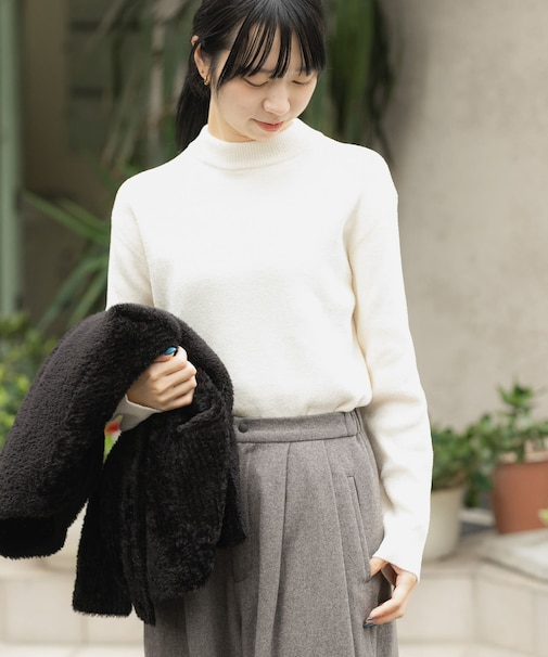 ハイゲージモールニットプルオーバー