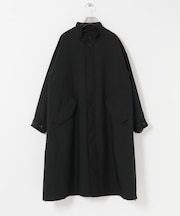 インナーダウン付スタンドカラーロングコート