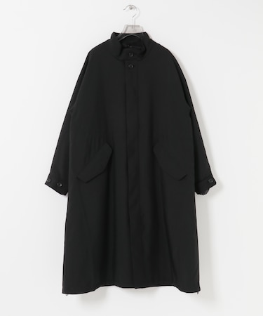 インナーダウン付スタンドカラーロングコート