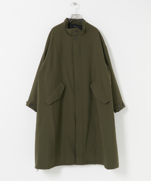 インナーダウン付スタンドカラーロングコート