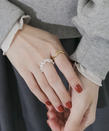 ステンレスパール2セットリング