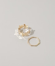 メタルフラワー2セットリング