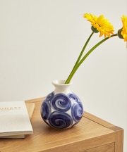 KAHLER　Tulle ベース (ブルー) H10.5cm