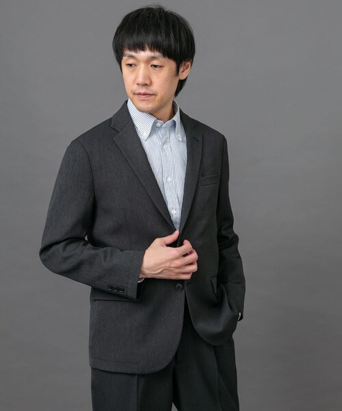 【グレー】LIFE STYLE TAILOR ブラッシュドツイルストレッチジャケット LIFE STYLE TAILOR ブラッシュドツイルストレッチジャケット｜アーバン