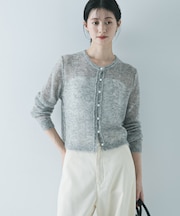 シアーモヘヤカーディガン