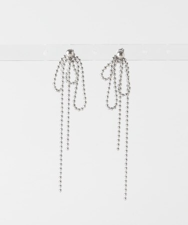 ステンレススウィングボールチェーンピアス