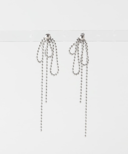 ステンレススウィングボールチェーンピアス