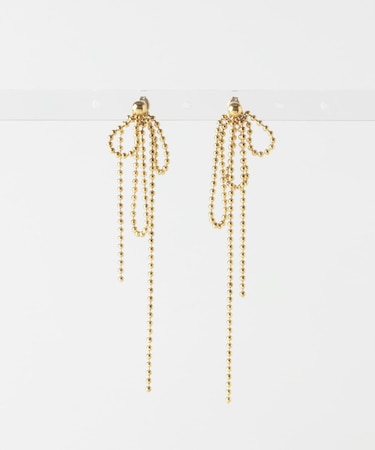 ステンレススウィングボールチェーンピアス