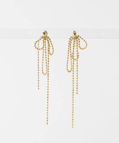 ステンレススウィングボールチェーンピアス