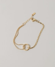 ステンレスサークルコンビチェーンブレスレット