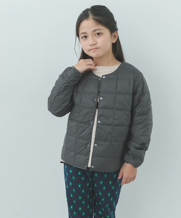 TAION CREW NECK BUTTON DOWN JACKET(KIDS)