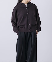 ウールポロニットカーディガン