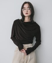 ベロアドレープトップ