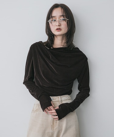 ベロアドレープトップ