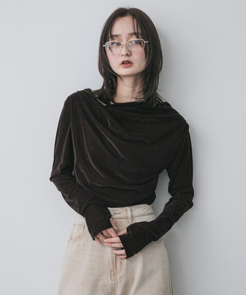 ベロアドレープトップ